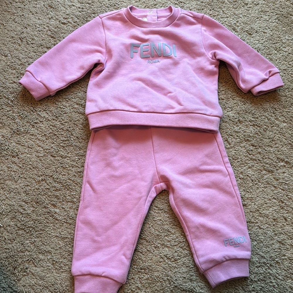 Pink Fendi sweatsuit